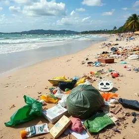 lixo nas praias de Salvador